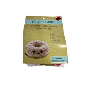 NEW crafters square crochet amigurumi animal kit learn‎ to crochet DONUT FOOD